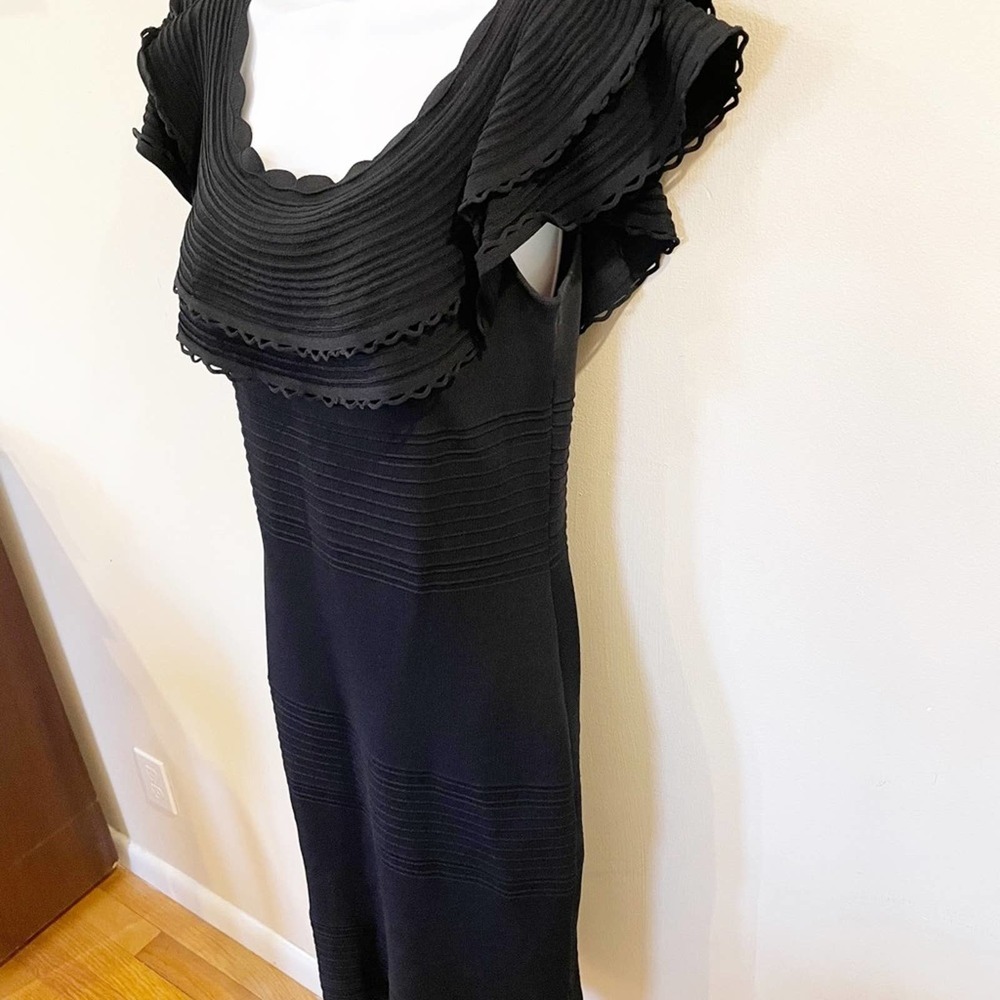 Eliza J Off the Shoulder Ruffle Sheath Dress Large - Picture 6 of 16